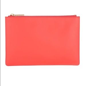 Bright coral Whistles Leather Pouch